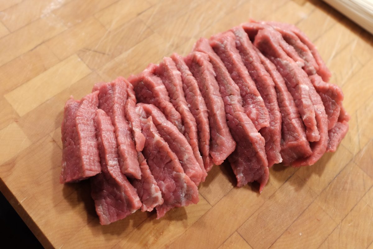 sliced brisket point