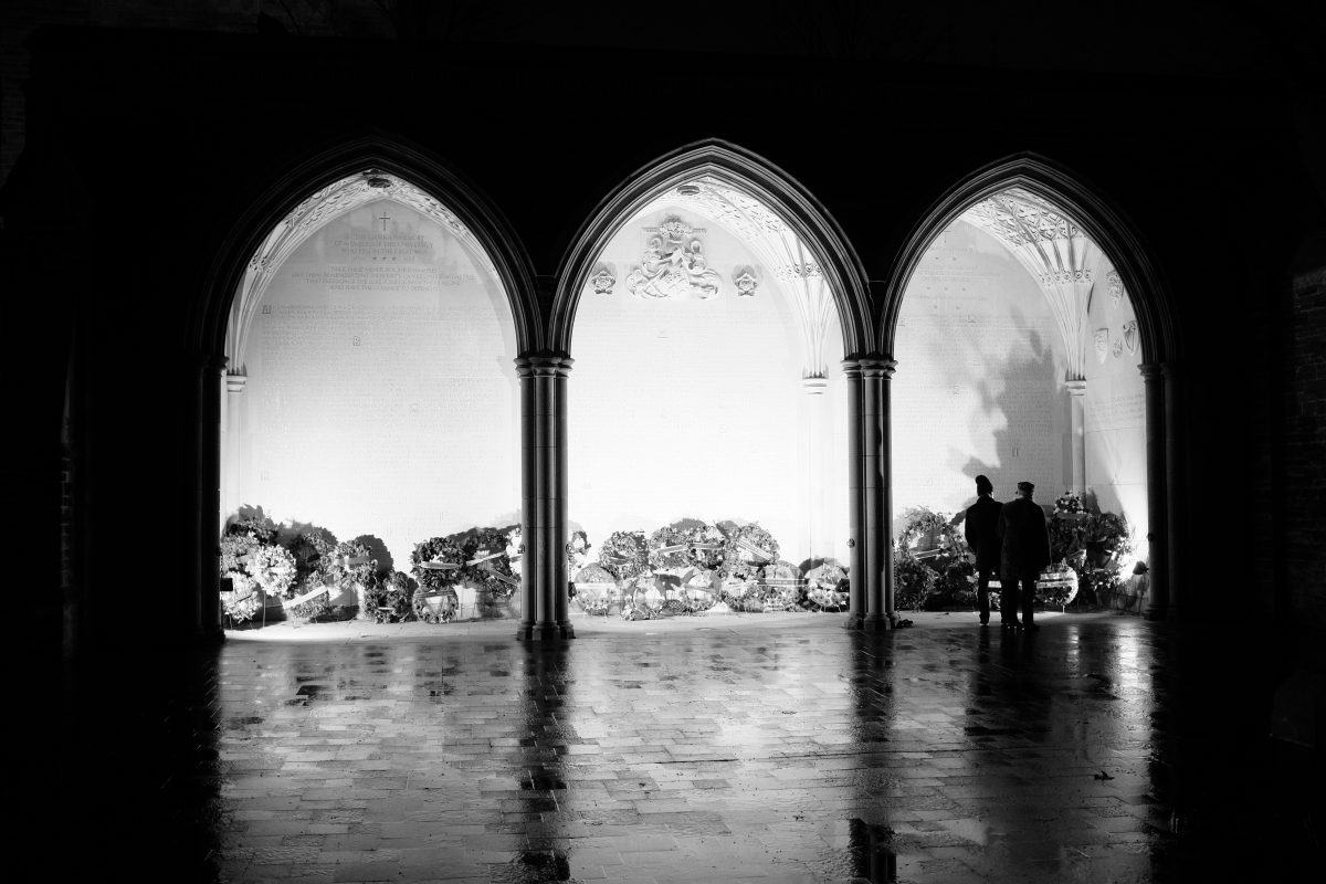 Remembrance Day wreaths at U of T