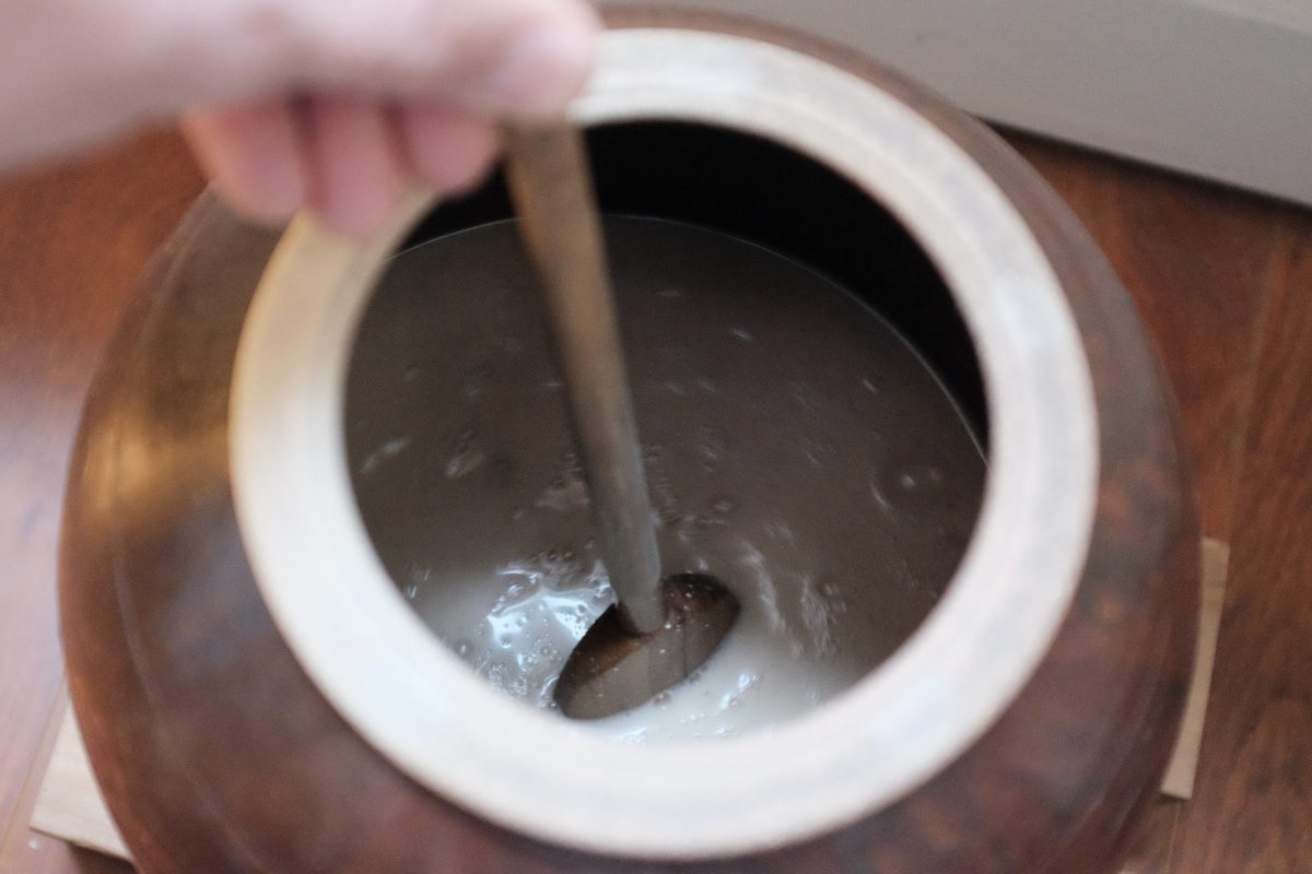 stirring twice a day