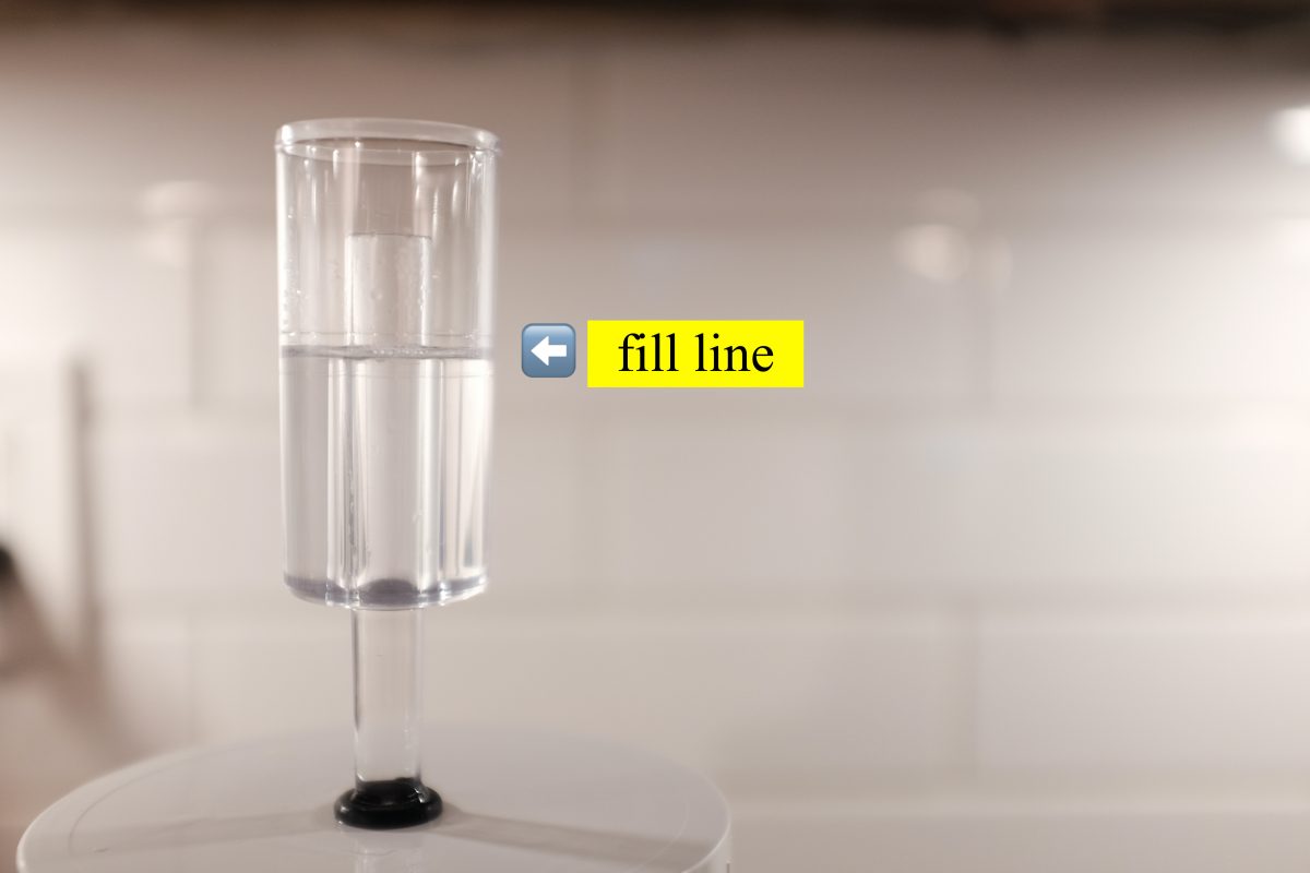 fill line for bucket airlock