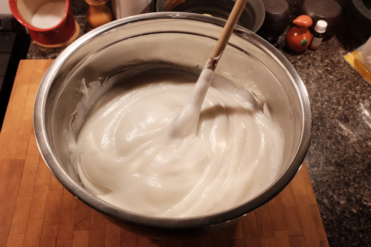 finished juk for first stage of makgeolli