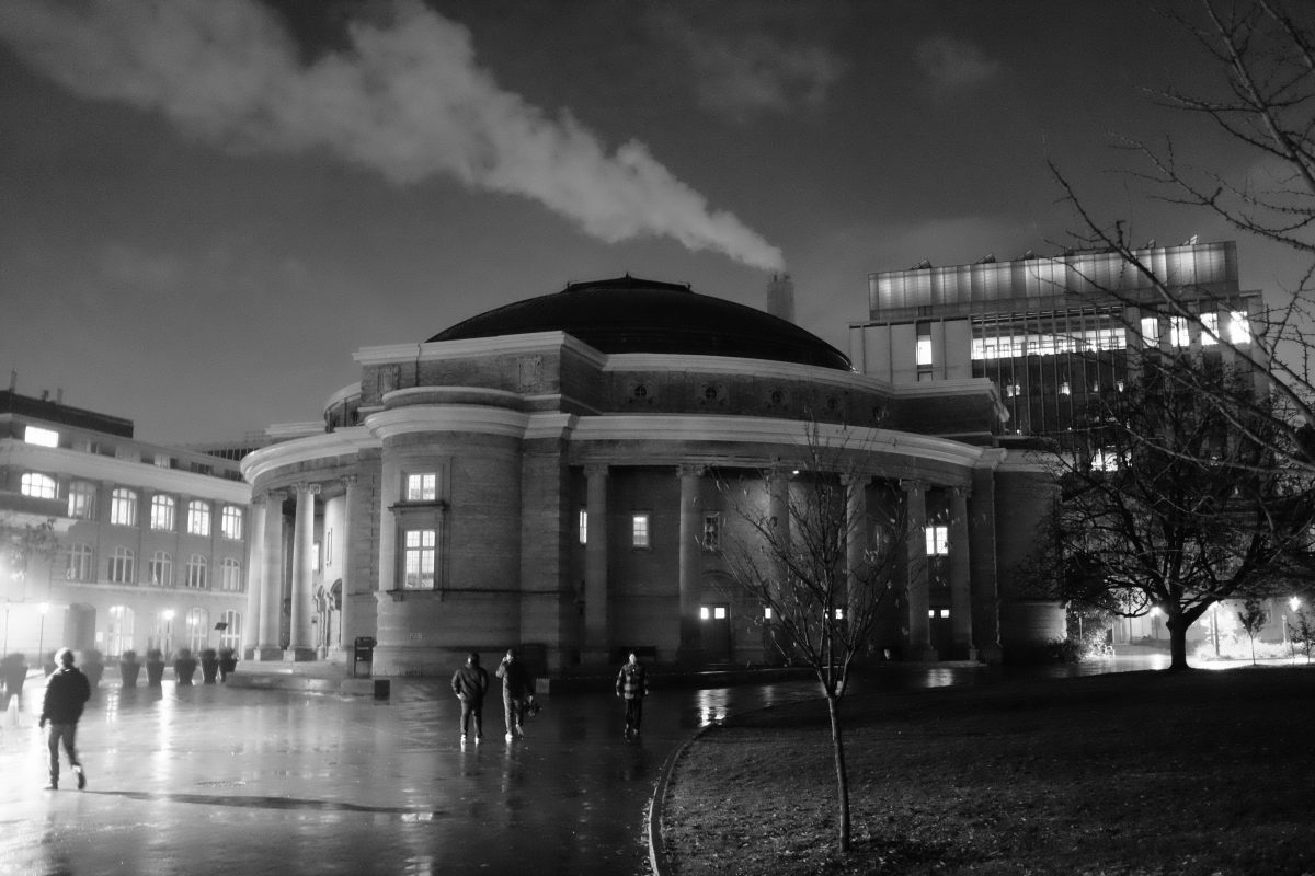 Convocation Hall at night