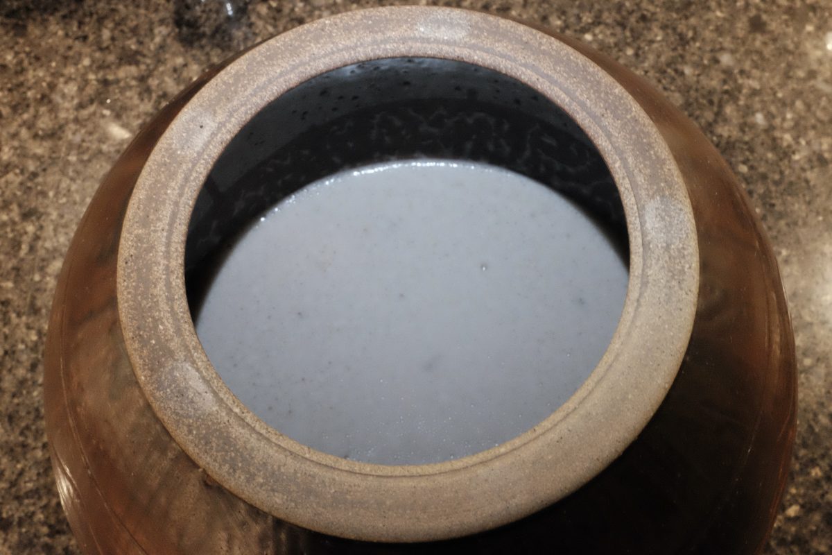 first stage of makgeolli ready to ferment