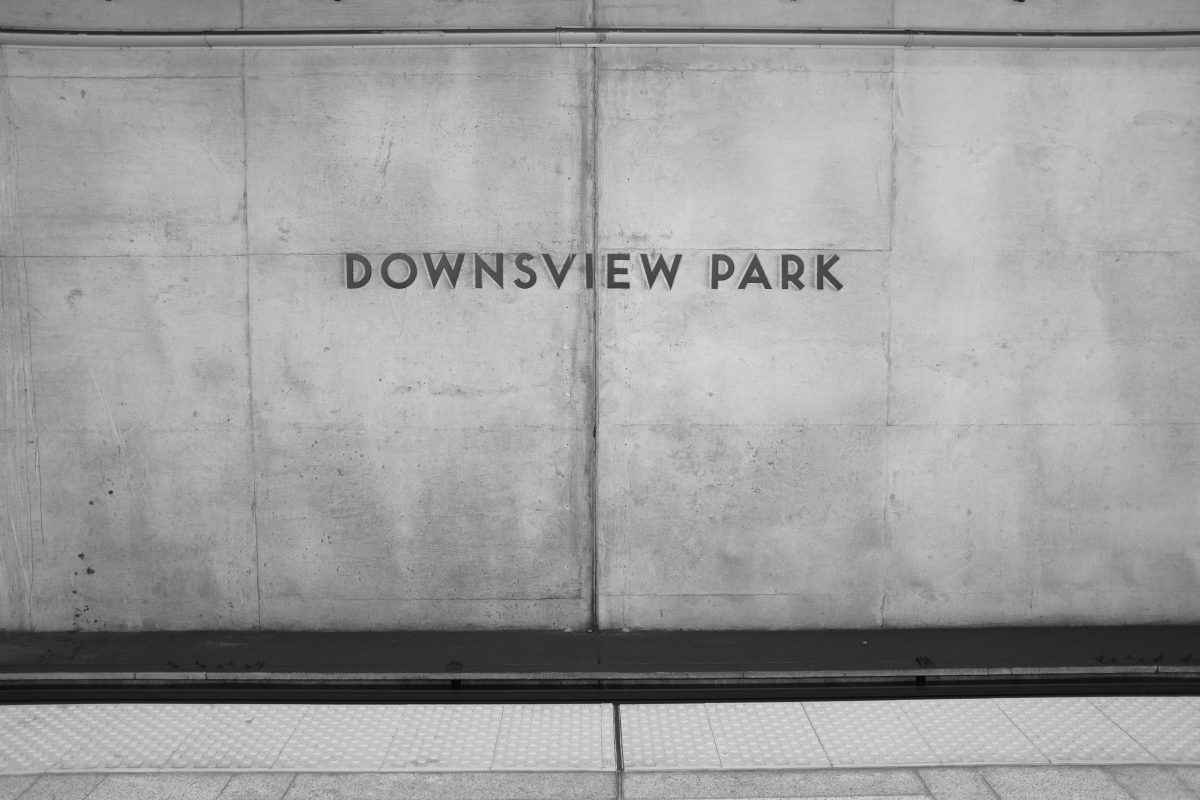 concrete subway station at Downsview Park