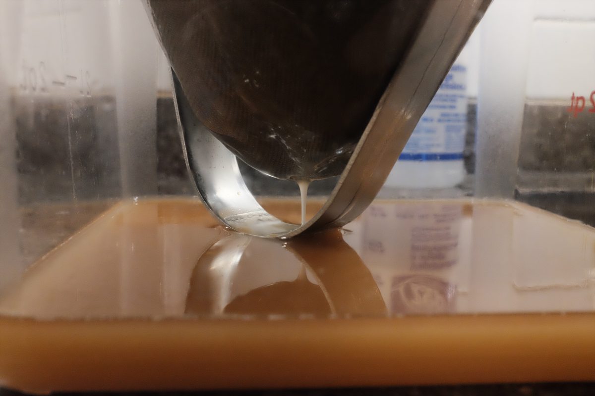 liquid coming out of bottom strainer