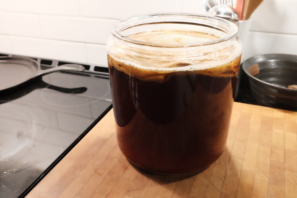 side view of full container